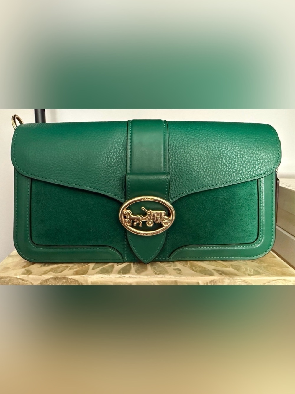 Coach Georgie Shoulder Bag Green